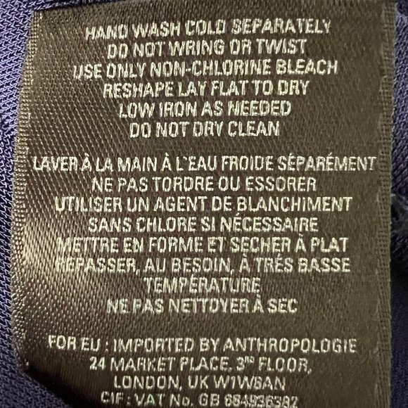 Anthropologie Maeve Womens Yuma Blue Maxi Dress Braided Waist Sleeveless size 2 - Picture 11 of 12